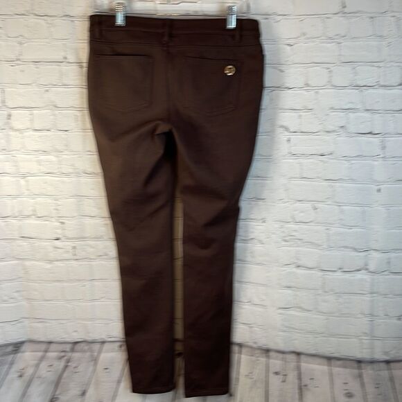 Michael Kors Brown Polyester Stretch Pants, size 4P, - Picture 5 of 6
